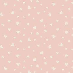 Sun Hearts in Egret on Ballet Pink
