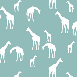 Giraffe Silhouette in Pool