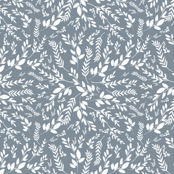Small Wild Foliage in Winter Blue