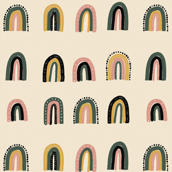Groovy Rainbow in Cream