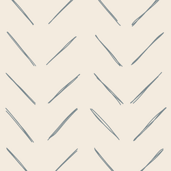 Large Chevron in Lead Blue on Egret