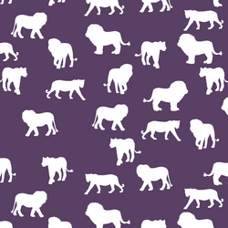 Lion Silhouette in Aubergine