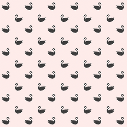 Small Swan Silhouettes in Onyx on Soft Blush