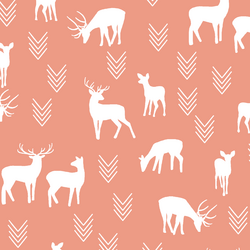Deer Silhouette in Grapefruit