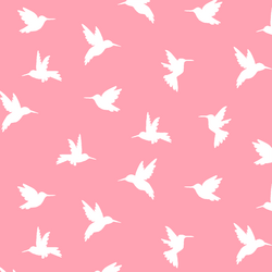 Hummingbird Silhouette in Rose Pink