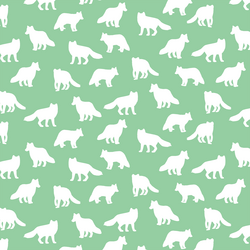 Little Fox Silhouette in Sprout