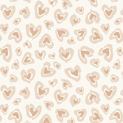 Large Wild Hearted in Latte Cream and Pearl
