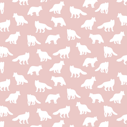 Little Fox Silhouette in Blush