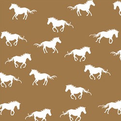 Horse Silhouette in Ochre