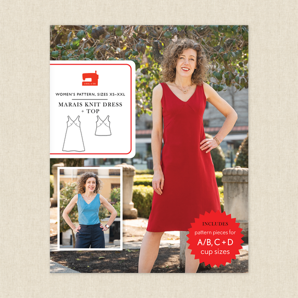 Marais Knit Dress and Top Sewing Pattern by Liesl and Co