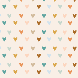 Large Boho Rainbow Hearts in Vintage Summer