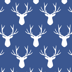Stag Silhouette in Blue Jay