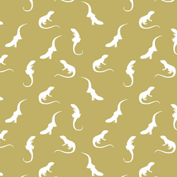 Iguana Silhouette in Brass