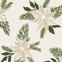 Large Poinsettia in Cream