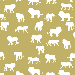 Lion Silhouette in Brass