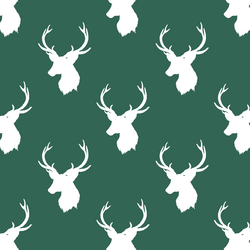 Little Stag Silhouette in Moss Green