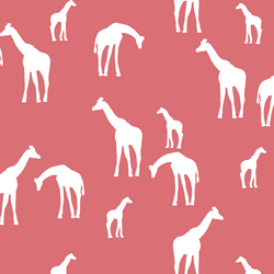 Giraffe Silhouette in Dahlia