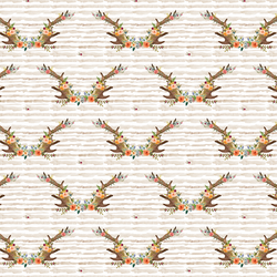 Small Meadow Horns in Tan Stripe