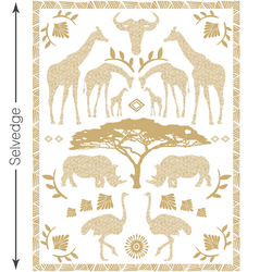 Zambezi Quilt Panel in Golden Canyon