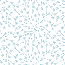 Arrows in Powder Blue on White