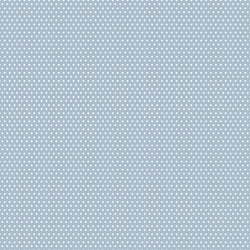 Small Winter Dot in White on Cashmere Blue