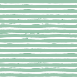 Spring Stripe in Green Willow on White