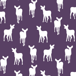 Fawn Silhouette in Aubergine