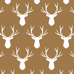 Stag Silhouette in Ochre
