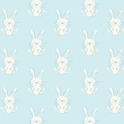 Spring Bunny in Fresh Blue