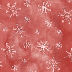 Snowflake in Peppermint Red