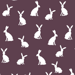 Cottontail Silhouette in Raisin