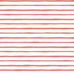 Artisan Stripe in Living Coral on White