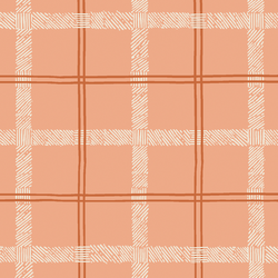 Textured Tartan in Coral Pink