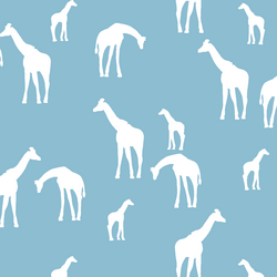 Giraffe Silhouette in Breeze