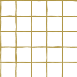 Windowpane in Gold on White