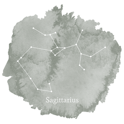 Sagittarius Sign Panel in Sage