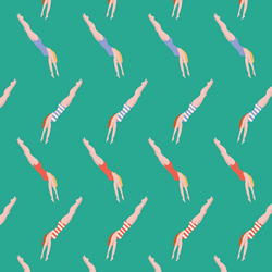 Synchronized Swimming in Sea Green