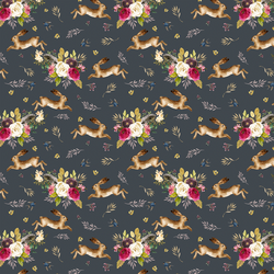 Small Autumn Bunnies in Steel Grey
