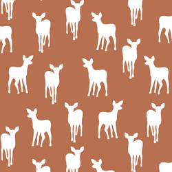 Fawn Silhouette in Terracotta