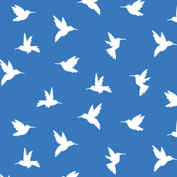 Hummingbird Silhouette in Cerulean