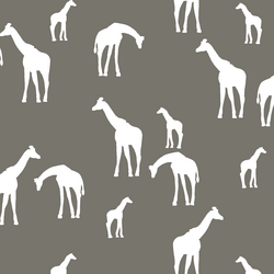 Giraffe Silhouette in Greige