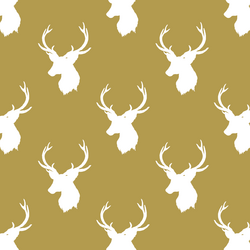 Little Stag Silhouette in Gold