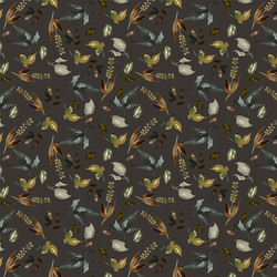 Little Woodland Foliage in Brown