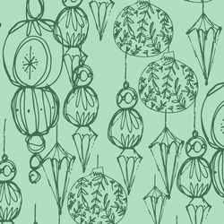 Large Ornaments in Winter Mint