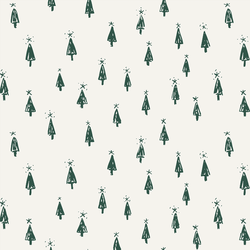 Christmas Trees in Pine Needle on Bone