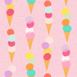 Sprinkle Cones in Bubble Gum