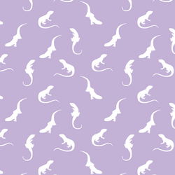 Iguana Silhouette in Lilac