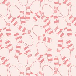Mittens in Pale Pink