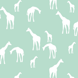 Giraffe Silhouette in Mint