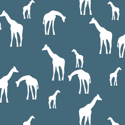 Giraffe Silhouette in Lake